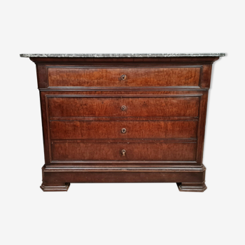 Commode-secrétaire époque Louis Philippe en acajou vers 1830