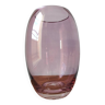 Rounded pink glass vase