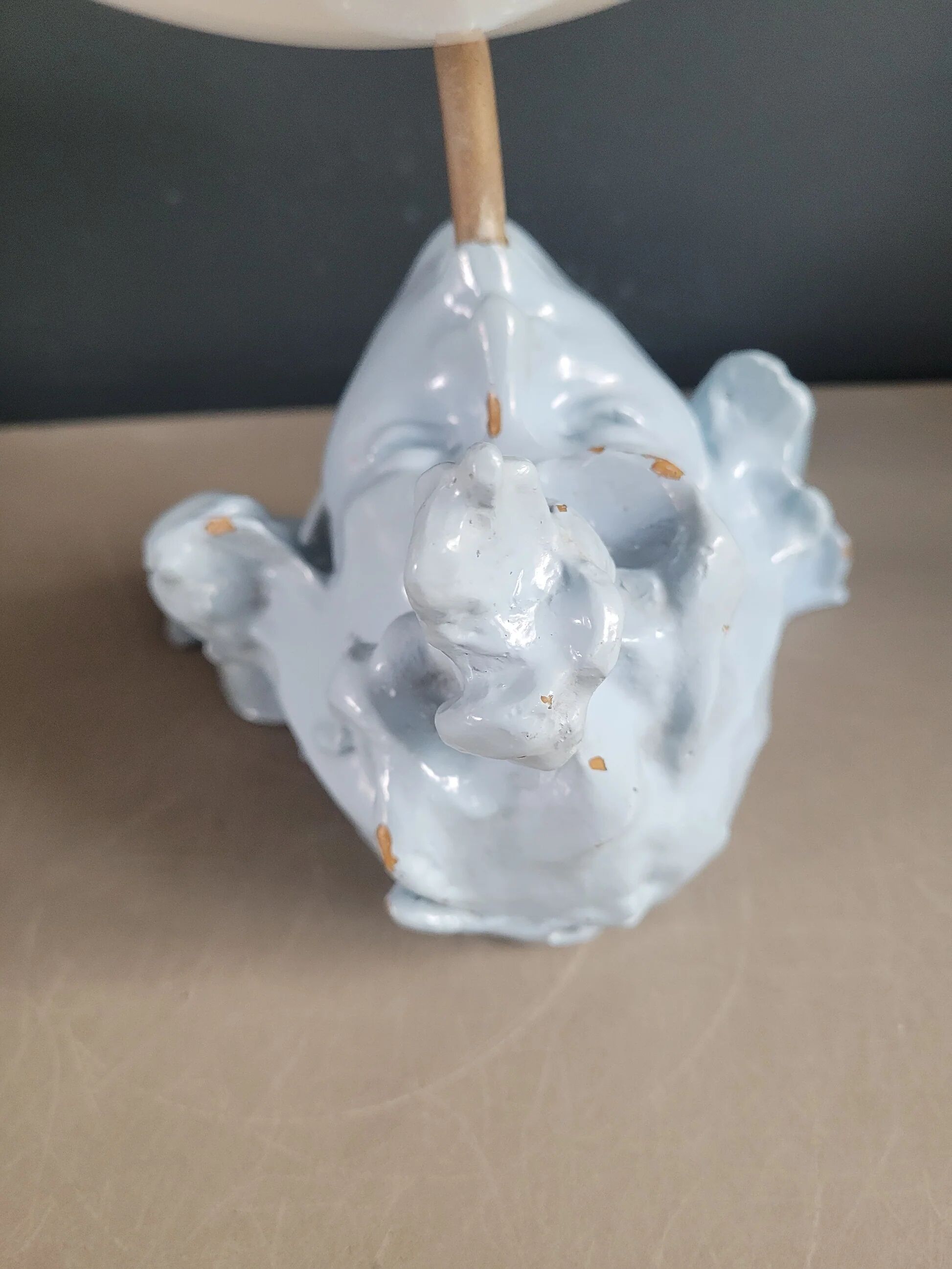 Vintage opaline globe sculptural wall light