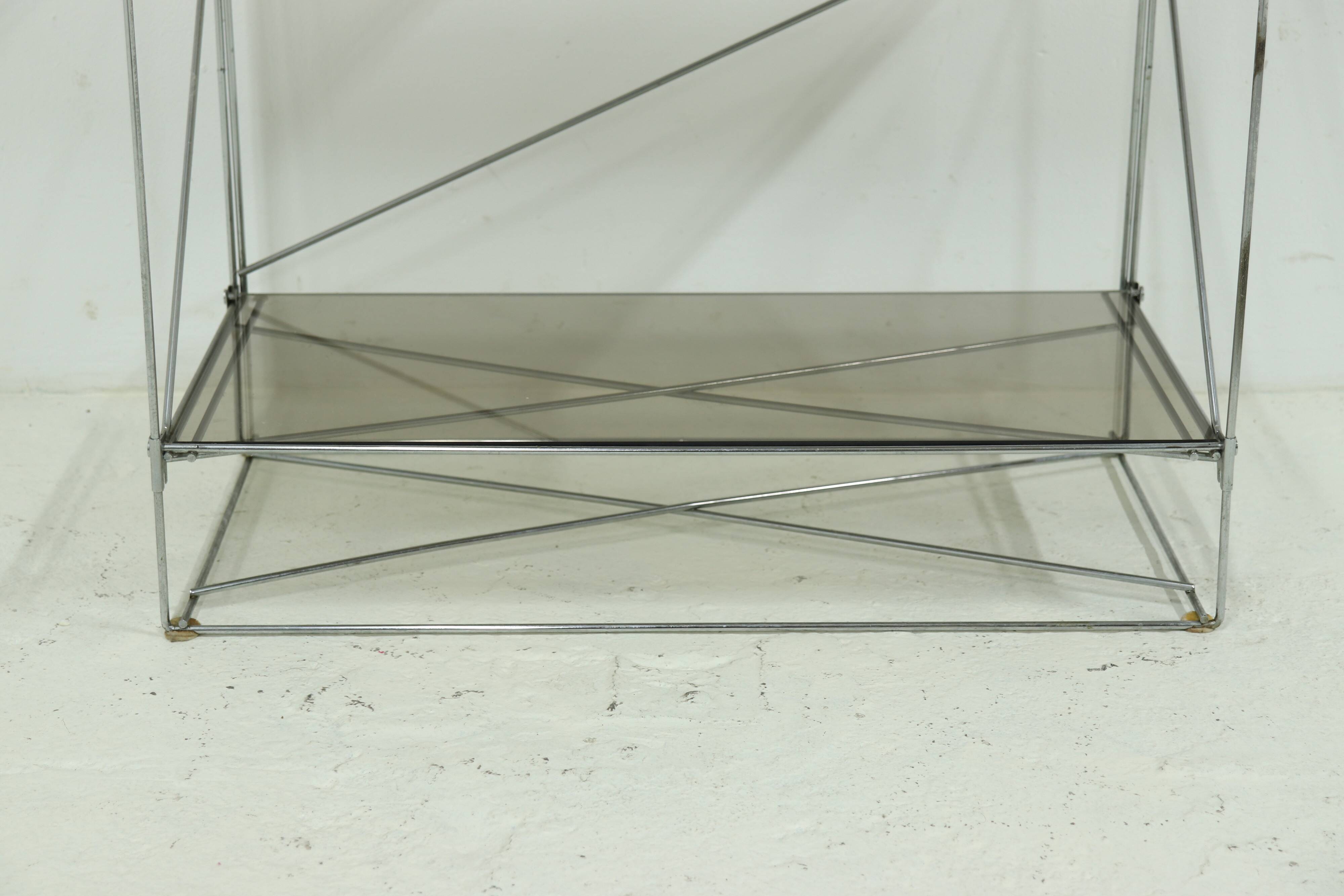 Large Minimalist Bookcase Model Isocele by Max Sauze 1970s