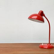 Red German table lamp mid-century 6556 by Christian Dell for Kaiser Idell, 1960s
