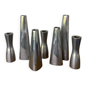 7 Vintage IKEA Candle Holders Chrome Ehlén Johansson Renos + Erika Pekari