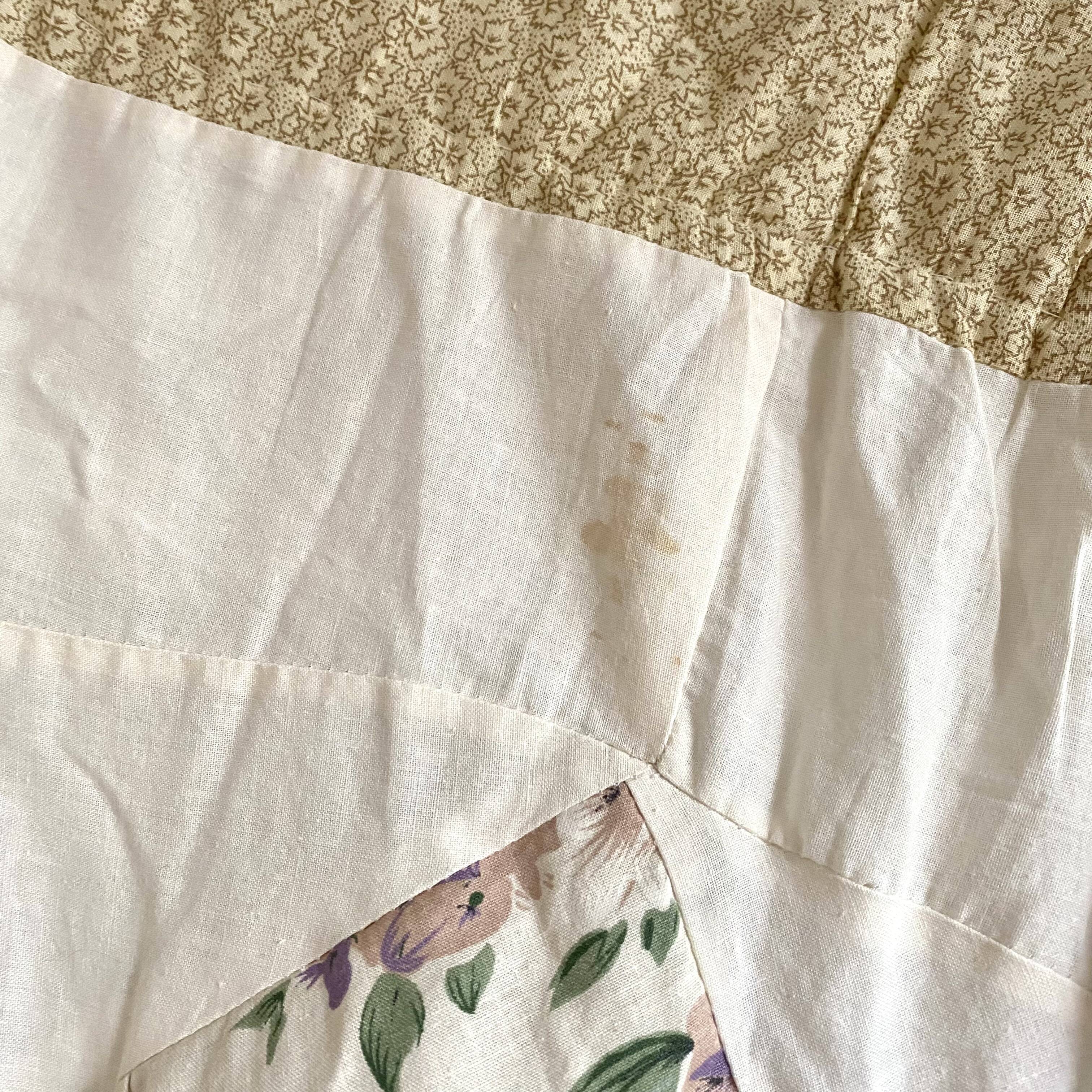 Quilted patchwork bed cover