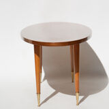 Table vintage, wood table, coffee table, coffee table, table oval, table feet compass, interior decorating, home décor, 60's