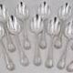 Christofle Marly, 12 dessert spoons, silver-plated metal, 17 cm.