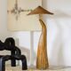 Lampadaire sculptural en rotin « Champignon »