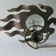 Sun lamp in metal and glass of the 80s