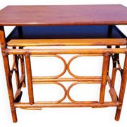 Bureau en bambou et rotin