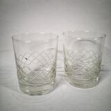 Pair of crystal whiskey glasses