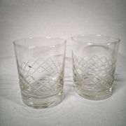 Pair of crystal whiskey glasses