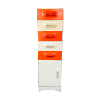 Storage cabinet 5 drawers, circa 70