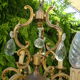 Lustre St Louis XV bronze and ancient crystal