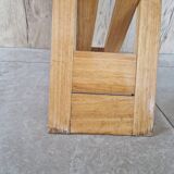 Folding pine stool - Design attributed to Adrian Reed or Pierre Lota - 1980