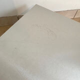 70s coffee table in brushed aluminum