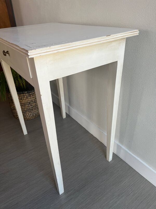 Petite table bois patiné / bureau / console / table d’appoint