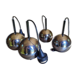 Set of 4 real STAFF pendant lights from the 70s