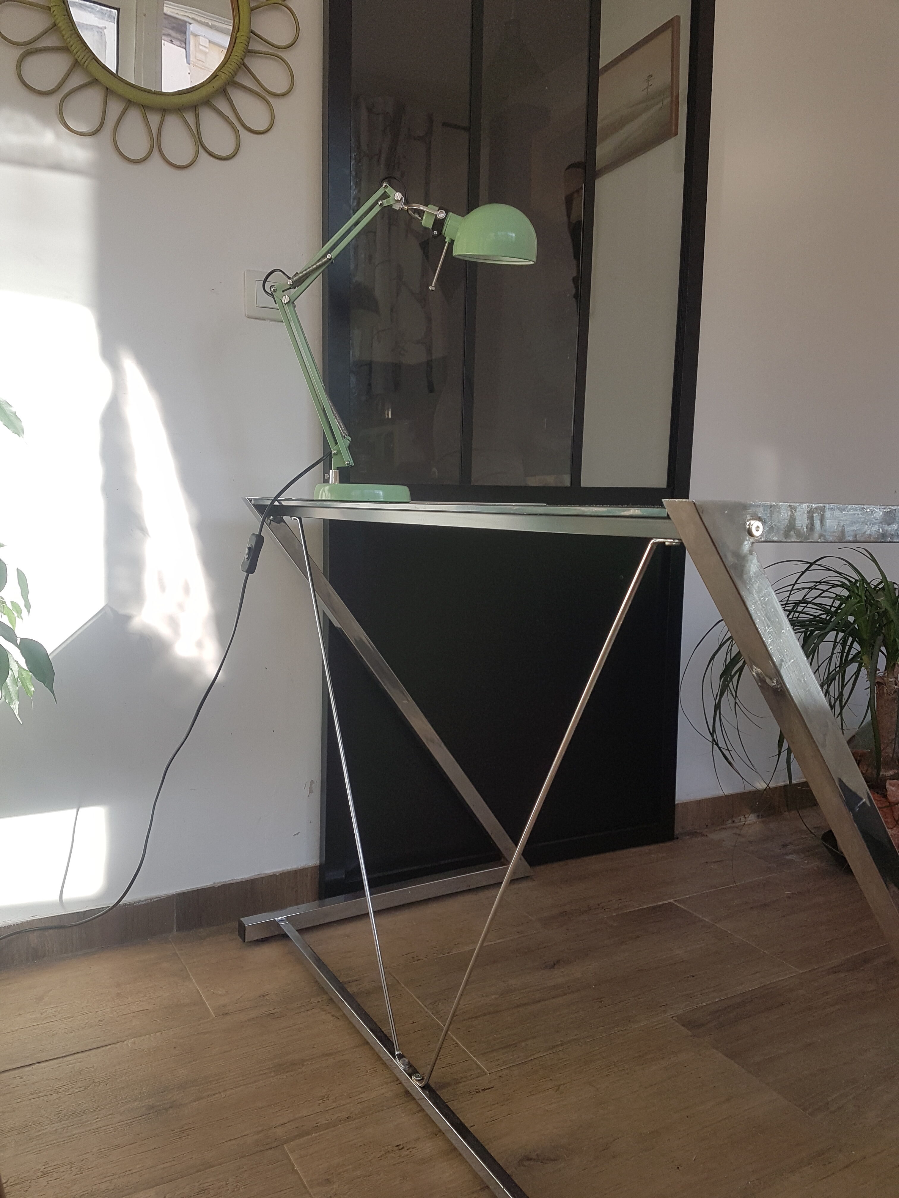 Smoked glass desk