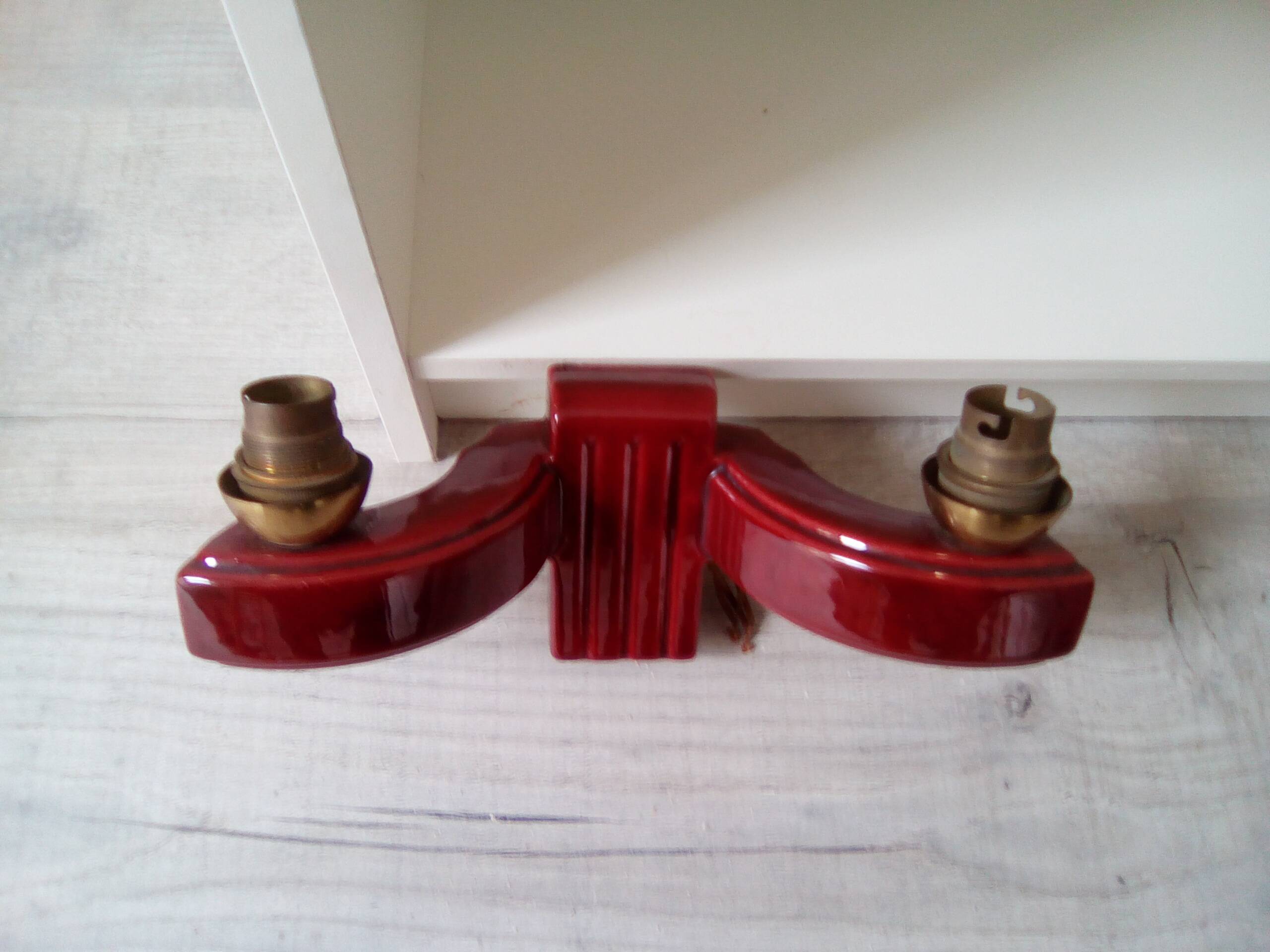 2-light art deco wall light