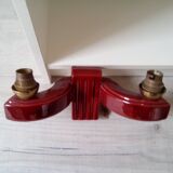 2-light art deco wall light