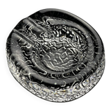 Vintage frosted glass ashtray by Kosta Boda, Sweden, 1970s.