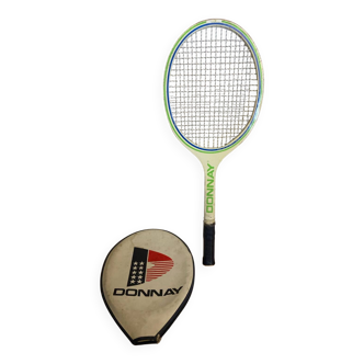 Raquette Ancienne Tennis DONNAY Junior Bois + Étui Vintage