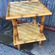 Table basse étagère bambou vintage