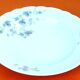 4 deep plates White porcelain with floral decoration