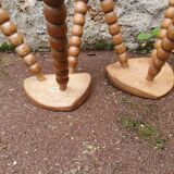 Pair of vintage brutalist stools
