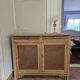 Buffet in Art Deco style, restored solid raw wood.