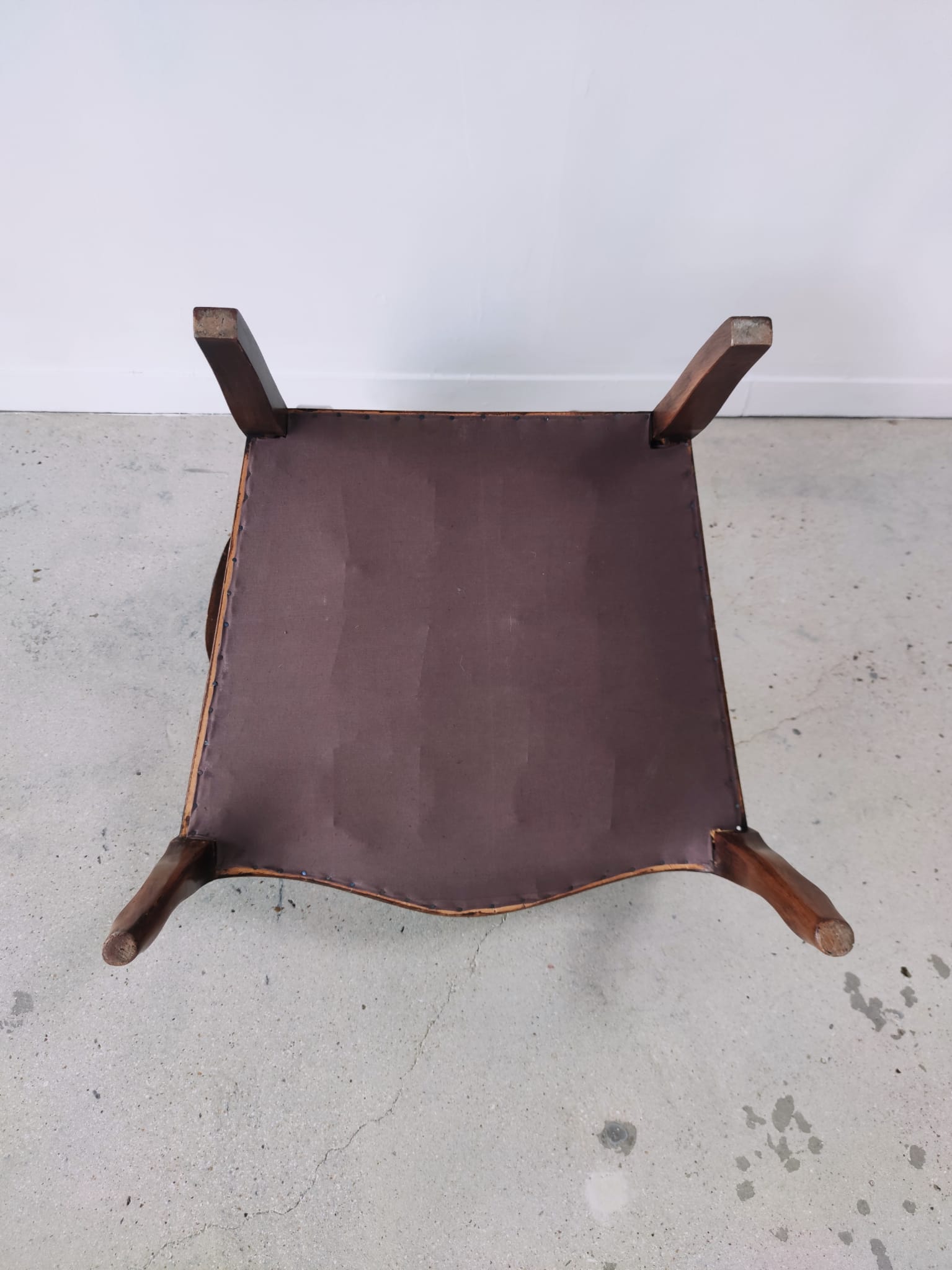 Voltaire armchair velvet striped blue