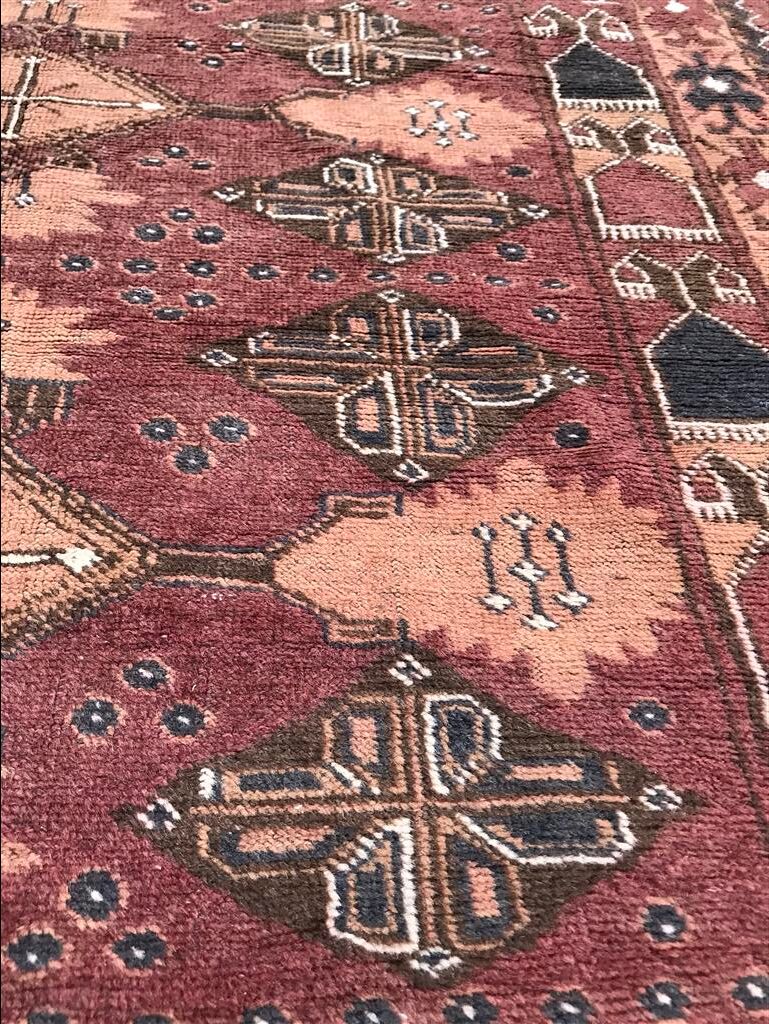 Afghan Turkmen rug handmade 115x136cm