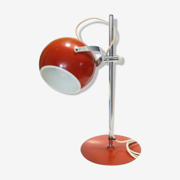 Lampe de bureau boule rouge articulée