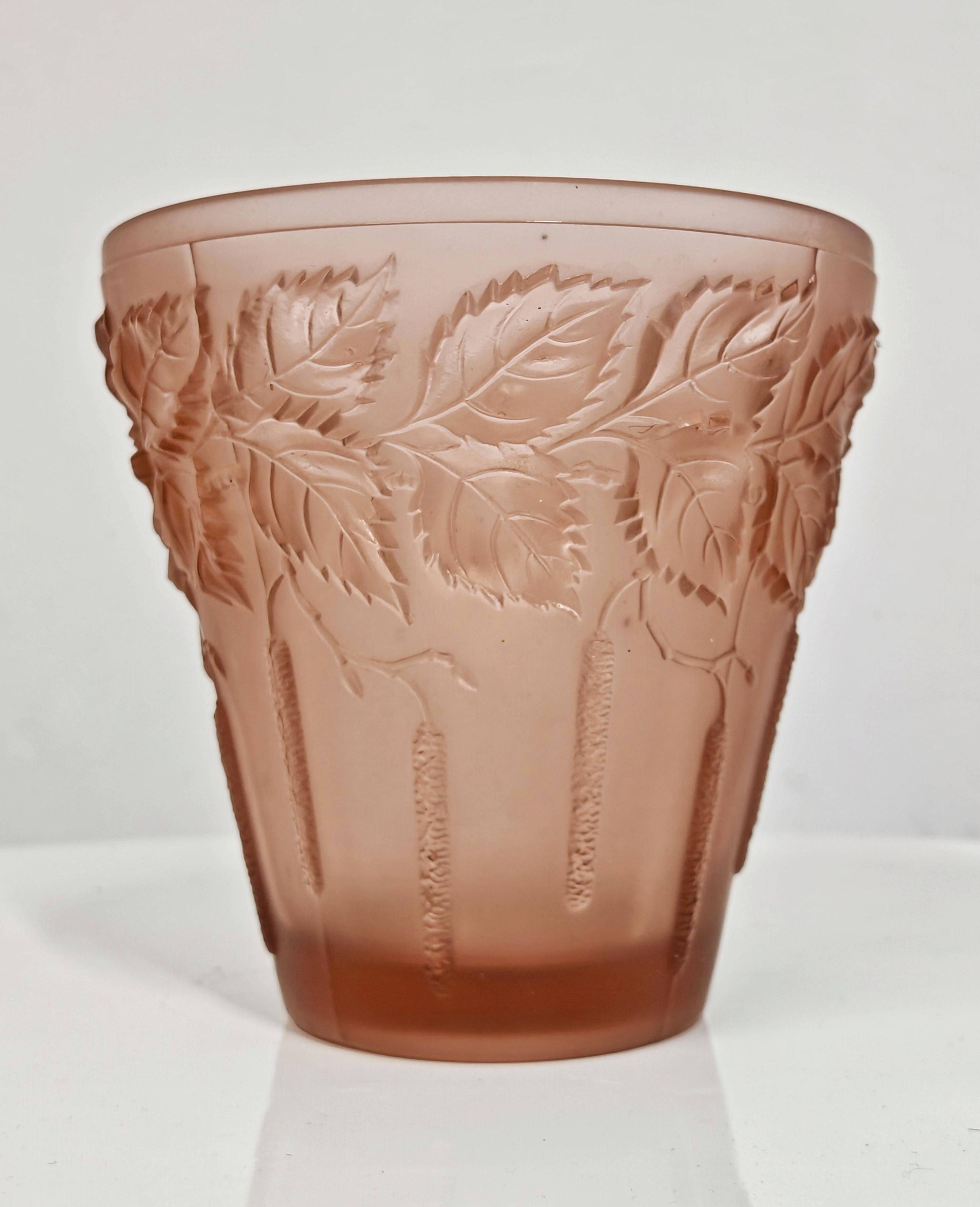 Art Deco vase "Birch" in glass by Josef Inwald, 1930s