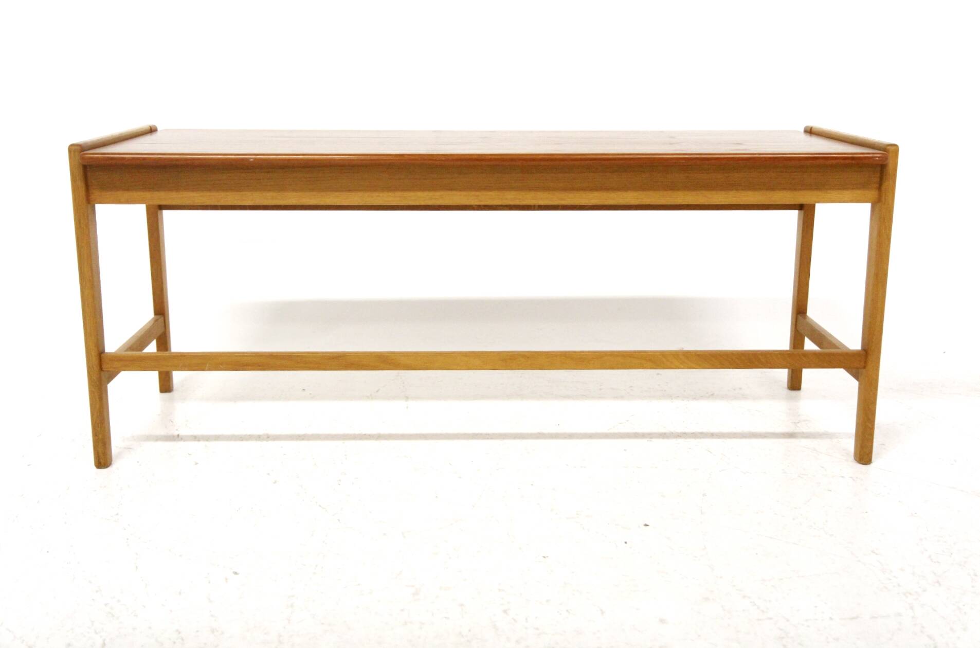 Scandinavian teak and oak bench, Sweden, 1960