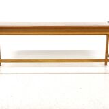 Scandinavian teak and oak bench, Sweden, 1960