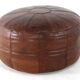 Pouf en cuir Woerdenbach - vintage