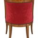 Suite de 6 chaises gondole style Empire en velours rouge