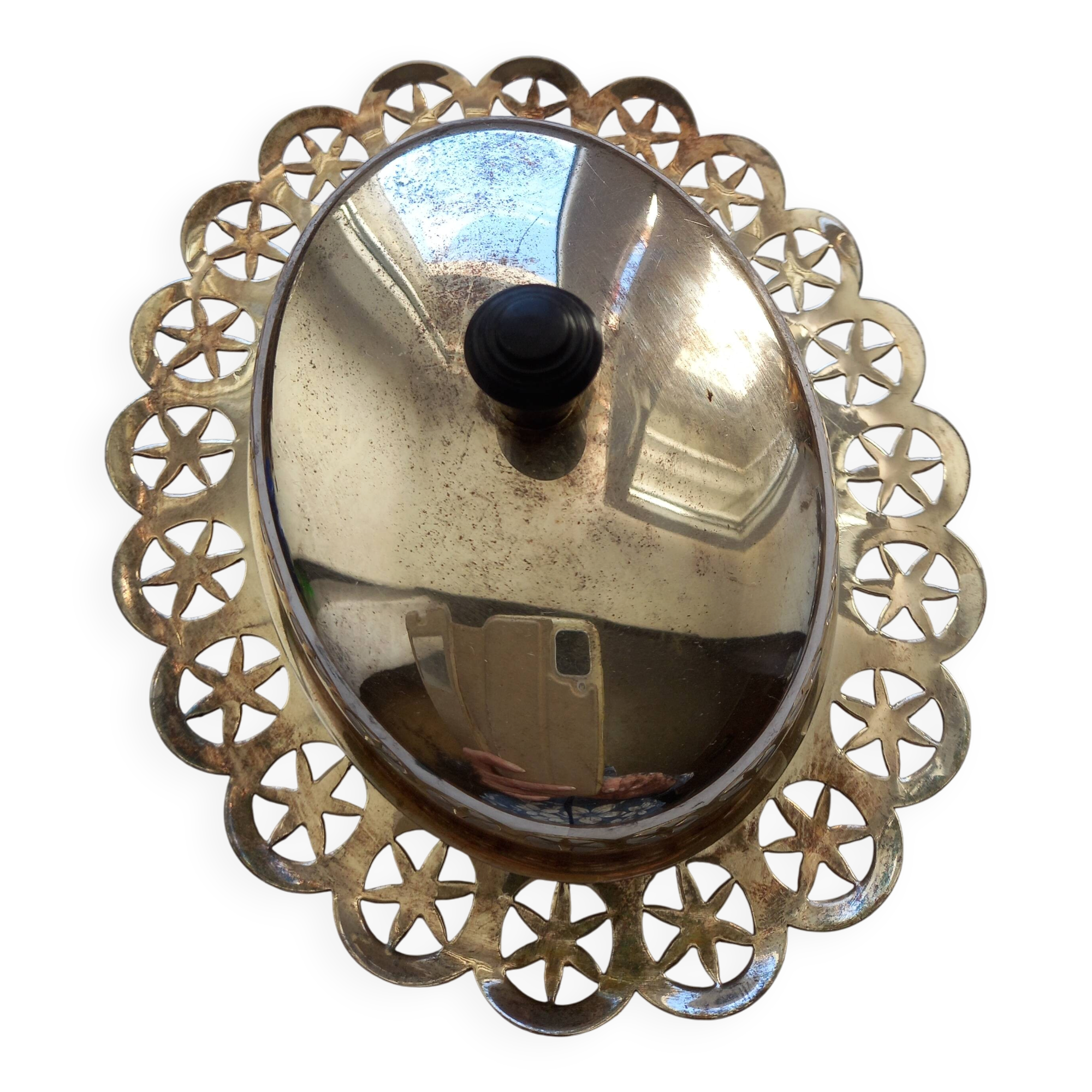 Beurrier en métal avec couvercle – 15 cm