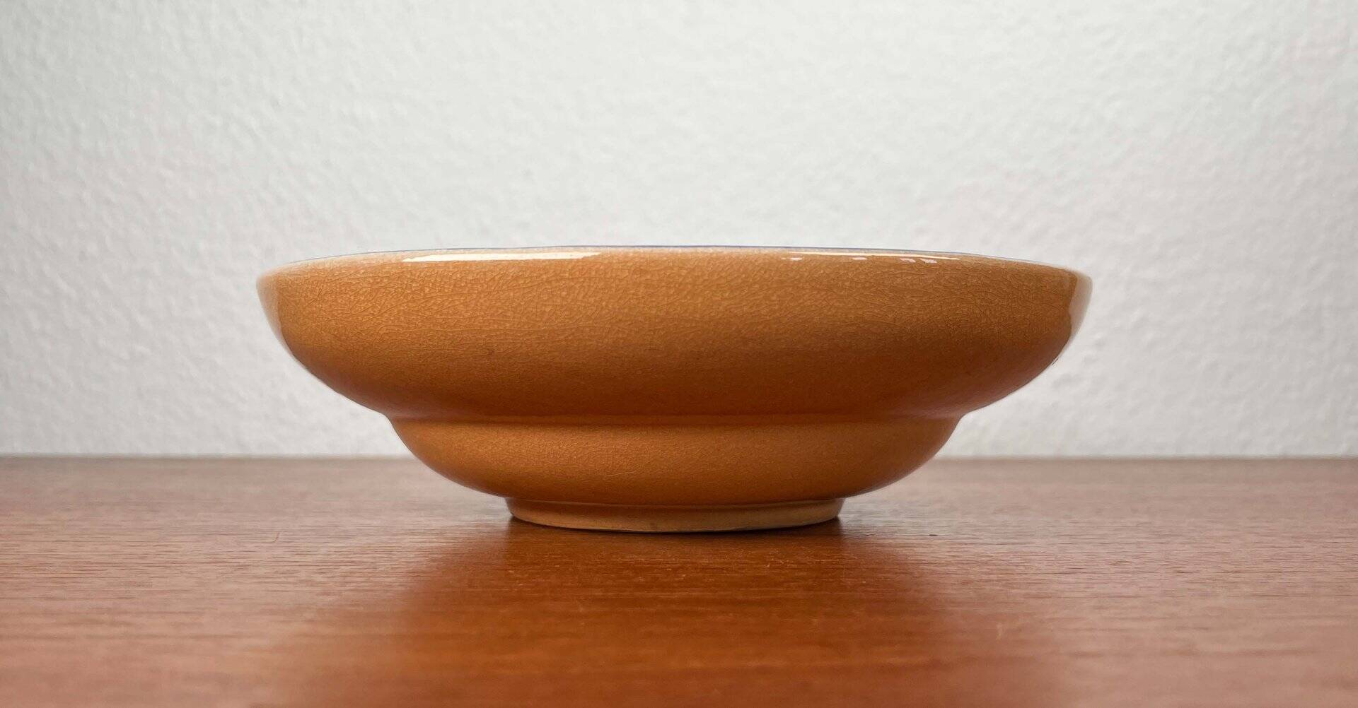 Mid-century modern German pottery wall plate by Wilhelm Kagel, 1960s.