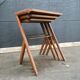 Tables Gigognes en Noyer by Bengt Ruda, Sweden, 1950s, Set of 3