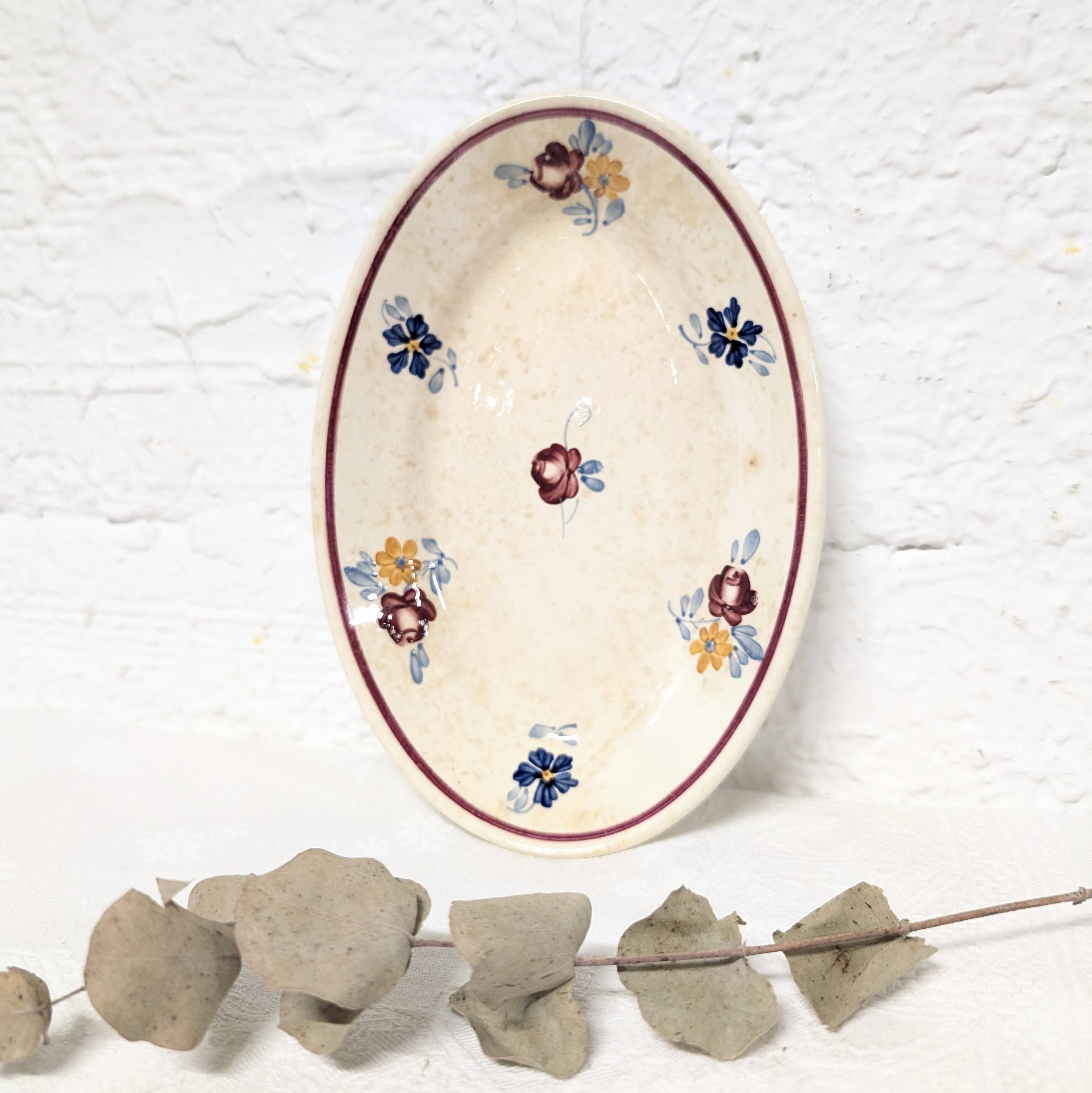 Ravier Digoin Sarreguemines modèle Fleurettes
