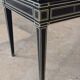 Maison Jansen black lacquered wooden desk from the 1960s with chair.
