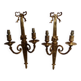 Bronze wall light in Louis XVI style