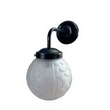 Black art deco wall light