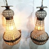 Pair of 1-Light Hot Air Balloon Chandeliers