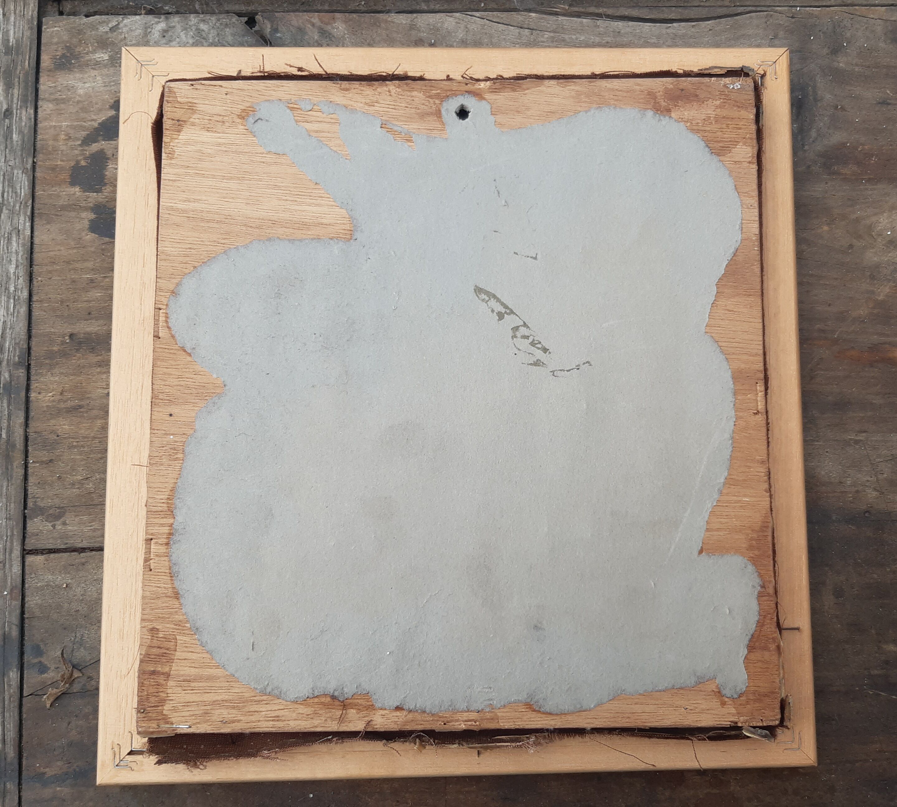 Female nude painting, Painting on copper.