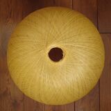 Atomic yellow spun fiberglass hanging lamp, early 1960