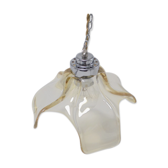 Gold glass pendant light