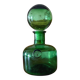 Carafe, decorative emerald green glass bottle Empoli - 1960s
