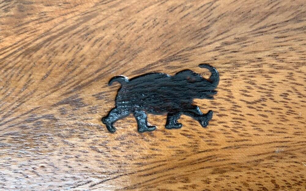 Teak bowl from the mid-century, 1960s.